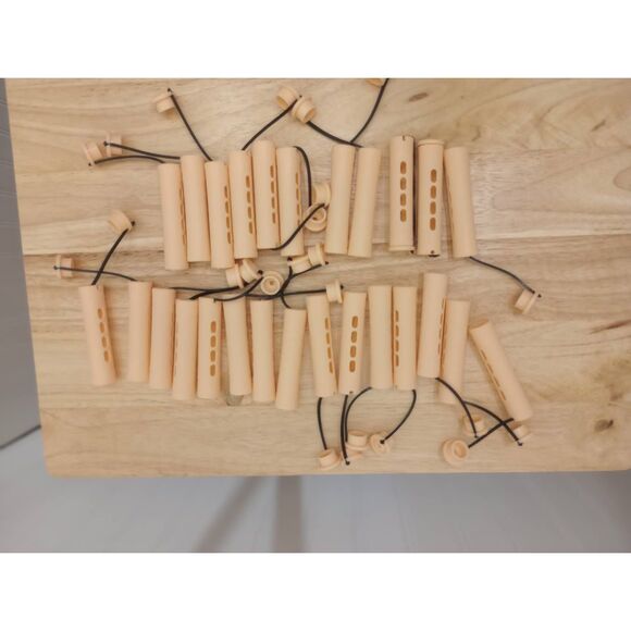 Set of 26, peach colored perm rods  used once - Picture 1 of 3